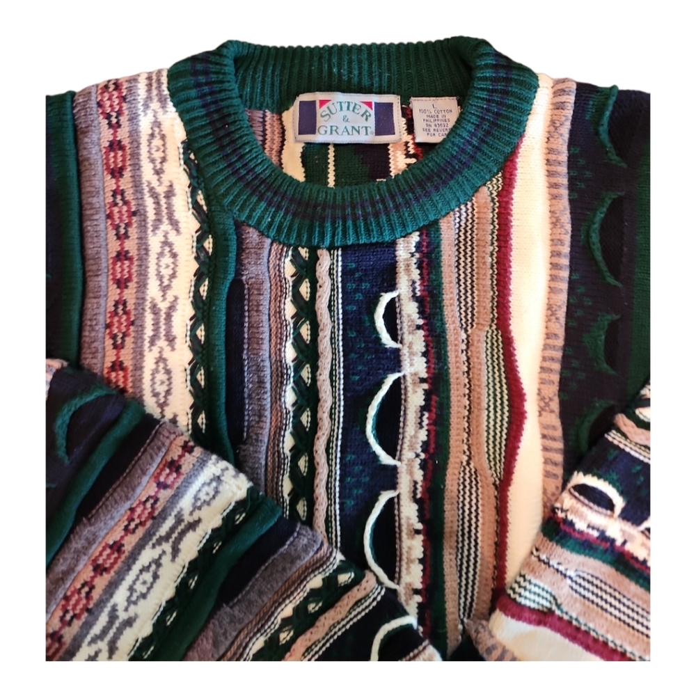 Sutter & Grant Vintage Sweater Green Size L